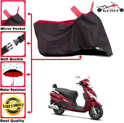 KEDIT Two Wheeler Cover for Universal For Bike(Destini 125, Red, Black)