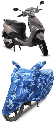 gurukul mart Waterproof Two Wheeler Cover for Hero Electric(Splendor I Smart, Blue)