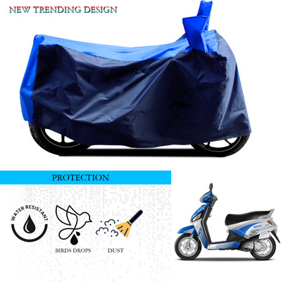 ANTHUB Waterproof Two Wheeler Cover for Mahindra(Gusto Electric, Black, Blue)