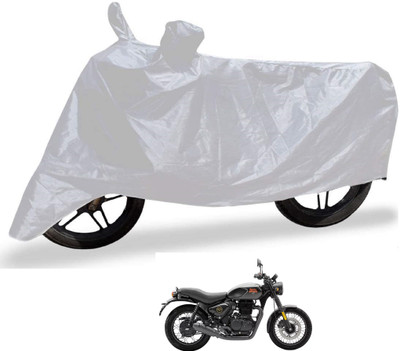 MOCKHE Waterproof Two Wheeler Cover for Royal Enfield(Hunter 350, Silver)