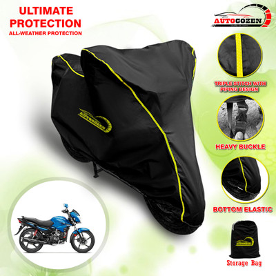 AUTOCOZEN Waterproof Two Wheeler Cover for Hero(Glamour i3s, Black)