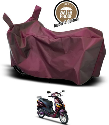 AASHTIK MART Two Wheeler Cover for Hero(Electric Optima Plus, Maroon)