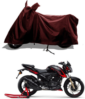 GROFATIK Two Wheeler Cover for TVS(Apache RTR 200 Fi E100, Maroon)