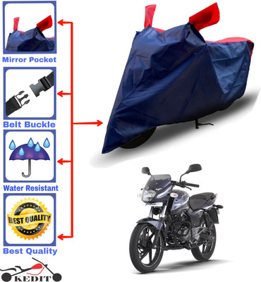 KEDIT Two Wheeler Cover for Bajaj(Pulsar 180 BS6, Red, Blue)