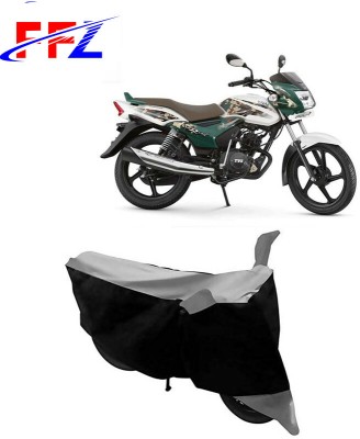 FFZ Waterproof Two Wheeler Cover for TVS(Star City Plus, Black, Grey)