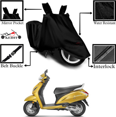 KEDIT Two Wheeler Cover for Honda(Activa 5G, Black)