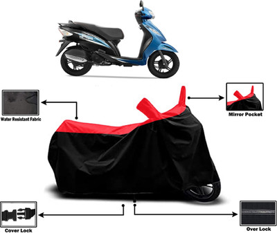 Amexride Two Wheeler Cover for TVS(Wego BS6, Red)