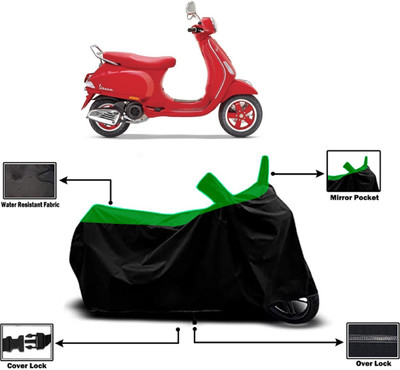 Amexride Two Wheeler Cover for Vespa(Urban Club BS6, Green)