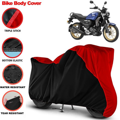 Grizzly Two Wheeler Cover for Yamaha(FZ-X, Black, Red)