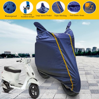 GARREGE Waterproof Two Wheeler Cover for Piaggio(Vespa, Blue)