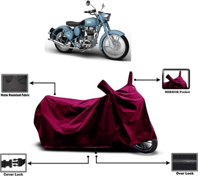 Amexride Two Wheeler Cover for Royal Enfield(Classic Squadron BS6, Maroon)