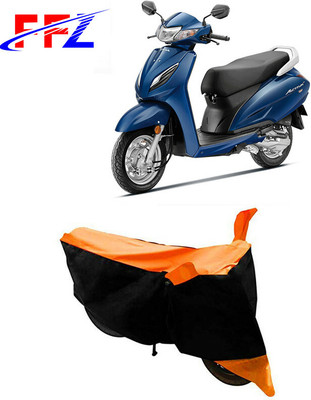 FFZ Waterproof Two Wheeler Cover for Honda(Activa 6G, Black, Orange)