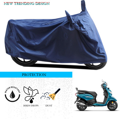 ANTHUB Waterproof Two Wheeler Cover for Hero(MotoCorp Pleasure Plus, Blue)