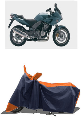 SUGASHRI Waterproof Two Wheeler Cover for Honda(CBF 1000, Orange, Blue)