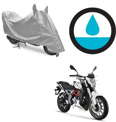 Varnwal E Commerce Waterproof Two Wheeler Cover for DSK Benelli(TNT 25, Silver)
