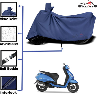 KEDIT Two Wheeler Cover for Universal For Bike(Jupiter 125, Blue)
