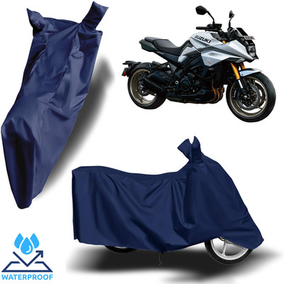 Autoinnovation Waterproof Two Wheeler Cover for Suzuki(Katana, Blue)