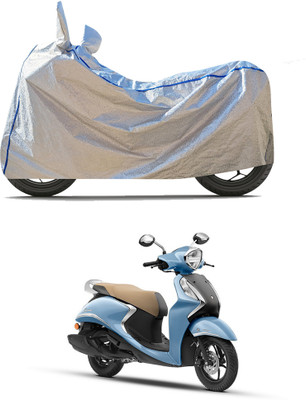 CODOKI Waterproof Two Wheeler Cover for Yamaha(Fascino 125 BS6, Silver)