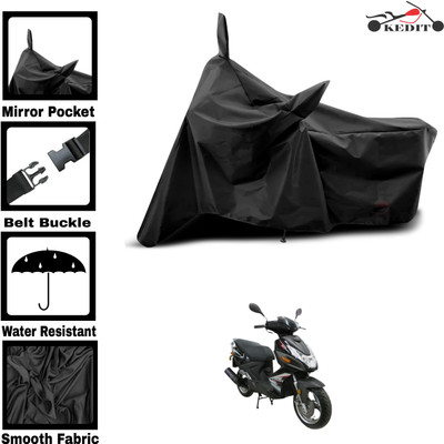KEDIT Two Wheeler Cover for Ampere(V 48 BS6, Black)