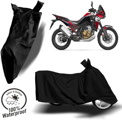 RAAMKM Waterproof Two Wheeler Cover for Hero, Honda, Royal Enfield, TVS(E Lite, Black)