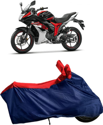 Autofly Waterproof Two Wheeler Cover for Suzuki(Gixxer Special Edition, Blue, Red)