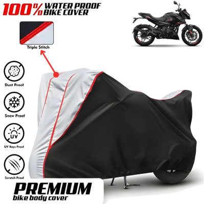 Mwiss Waterproof Two Wheeler Cover for Bajaj(Pulsar 250, Black, Silver)