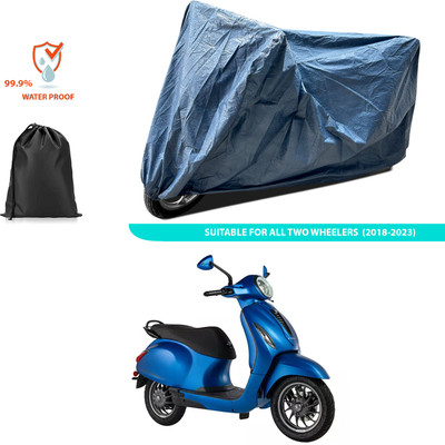 CODOKI Waterproof Two Wheeler Cover for Bajaj(Chetak, Blue)