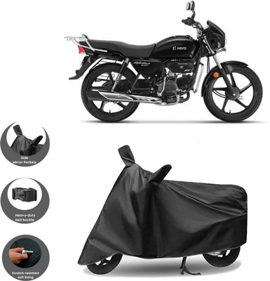 HWSXQAE Waterproof Two Wheeler Cover for Hero(MotoCorp Splendor Plus, Black)