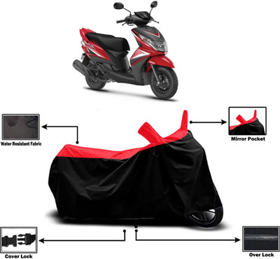 Amexride Two Wheeler Cover for Yamaha(Ray Z, Red)