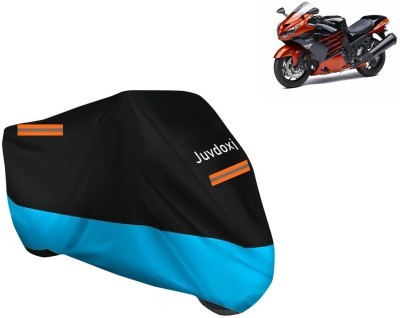 Juvdoxj Waterproof Two Wheeler Cover for Kawasaki(Ninja ZX 14R BS6, Blue)