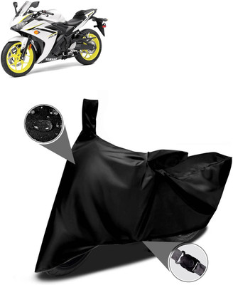 AutoGalaxy Waterproof Two Wheeler Cover for Yamaha(YZF R3, Black)