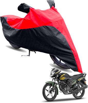 FurniGully Two Wheeler Cover for Yamaha(Saluto BS6, Red, Black)