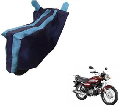 MMSSTAR Waterproof Two Wheeler Cover for Hero(HF Dawn, Black, Blue)