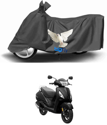 BigFly Two Wheeler Cover for TVS(Jupiter, Grey)