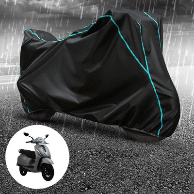 CODOKI Waterproof Two Wheeler Cover for Bajaj(Chetak, Black)
