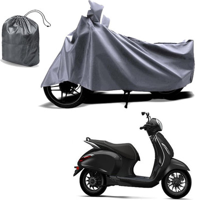Autoinnovation Waterproof Two Wheeler Cover for Bajaj(Chetak, Grey)
