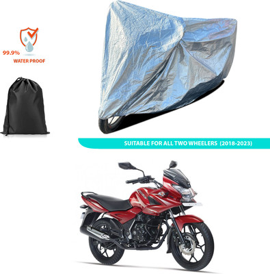 CODOKI Waterproof Two Wheeler Cover for Bajaj(Discover 150 f, Silver)
