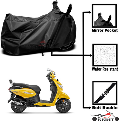 KEDIT Two Wheeler Cover for Universal For Bike(Pleasure, Black)