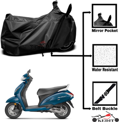 KEDIT Two Wheeler Cover for Universal For Bike(Activa 4G, Black)
