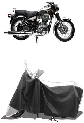 RAAMKM Two Wheeler Cover for Hero, Honda, Bajaj, TVS, Yamaha(Twin spark, White, Black)