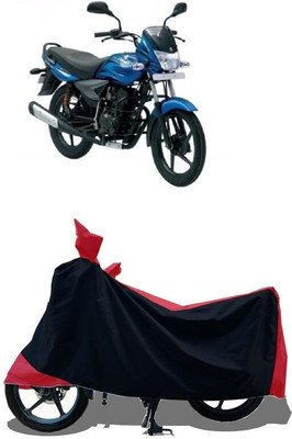 AASHTIK MART Two Wheeler Cover for Bajaj(Platina 100, Red, Black)