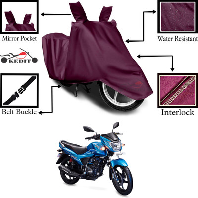 KEDIT Two Wheeler Cover for TVS(Victor BS6, Maroon)