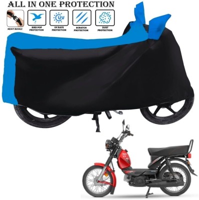 xodi Waterproof Two Wheeler Cover for TVS(XL 100 Comfort, Black, Blue)