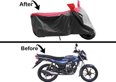 Archistylo Waterproof Two Wheeler Cover for Bajaj(Platina 110 H-Gear BS6, Red)