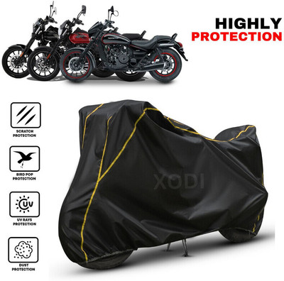 xodi Waterproof Two Wheeler Cover for Bajaj(Avenger, Black, Yellow)