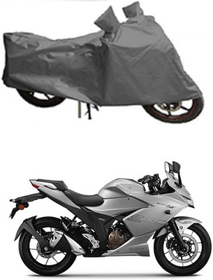 Mdstar Waterproof Two Wheeler Cover for Suzuki(Gixxer SF 250, Grey)