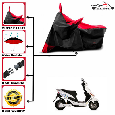 DeepShakshi AUTOMOTIVE Two Wheeler Cover for Hero(Electric Cruz, Red, Black)