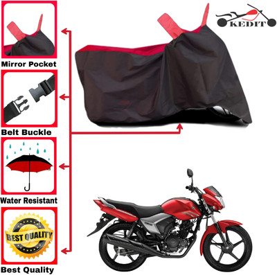 KEDIT Two Wheeler Cover for Yamaha(Saluto RX, Red, Black)