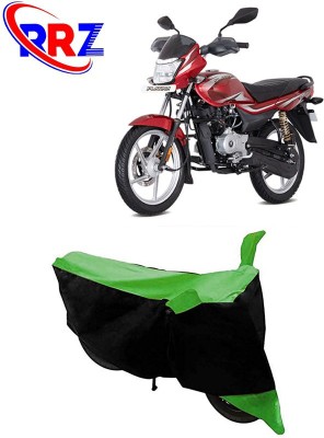 RRZ Waterproof Two Wheeler Cover for Bajaj(Platina 100 DTS-i, Black, Green)