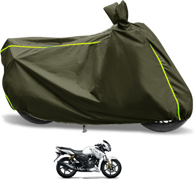 Euro Care Waterproof Two Wheeler Cover for TVS(Apache RTR 180, Green)